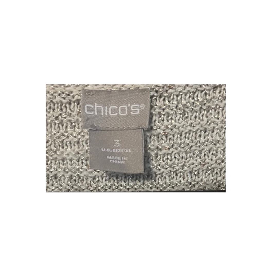 Chico’s Sparkling Cable Knit Pullover Sweater - image 4
